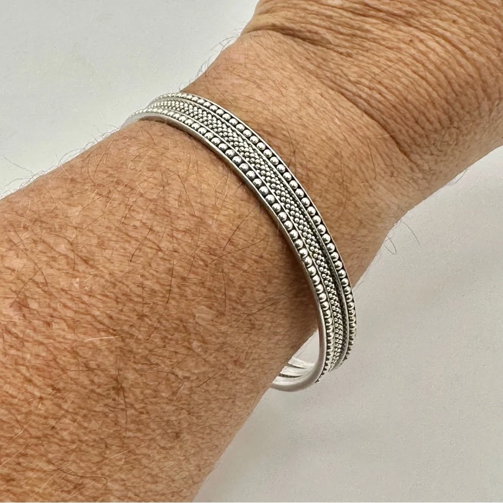 Lagos 3 Sterling Silver Bangle Bracelet Set